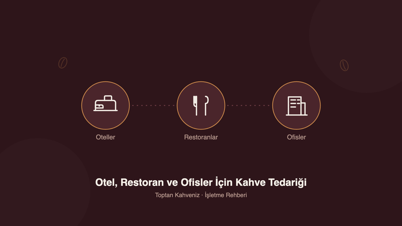 Otel, Restoran ve Kurumsal Ofisler İçin Toptan Kahve Tedariği: Nelere Dikkat Edilmeli?