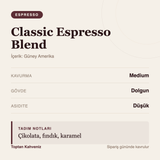 Classic Espresso Blend tadım profili bilgi kartı
