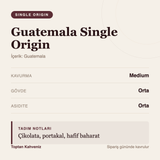 Guatemala Single Origin tadım profili bilgi kartı